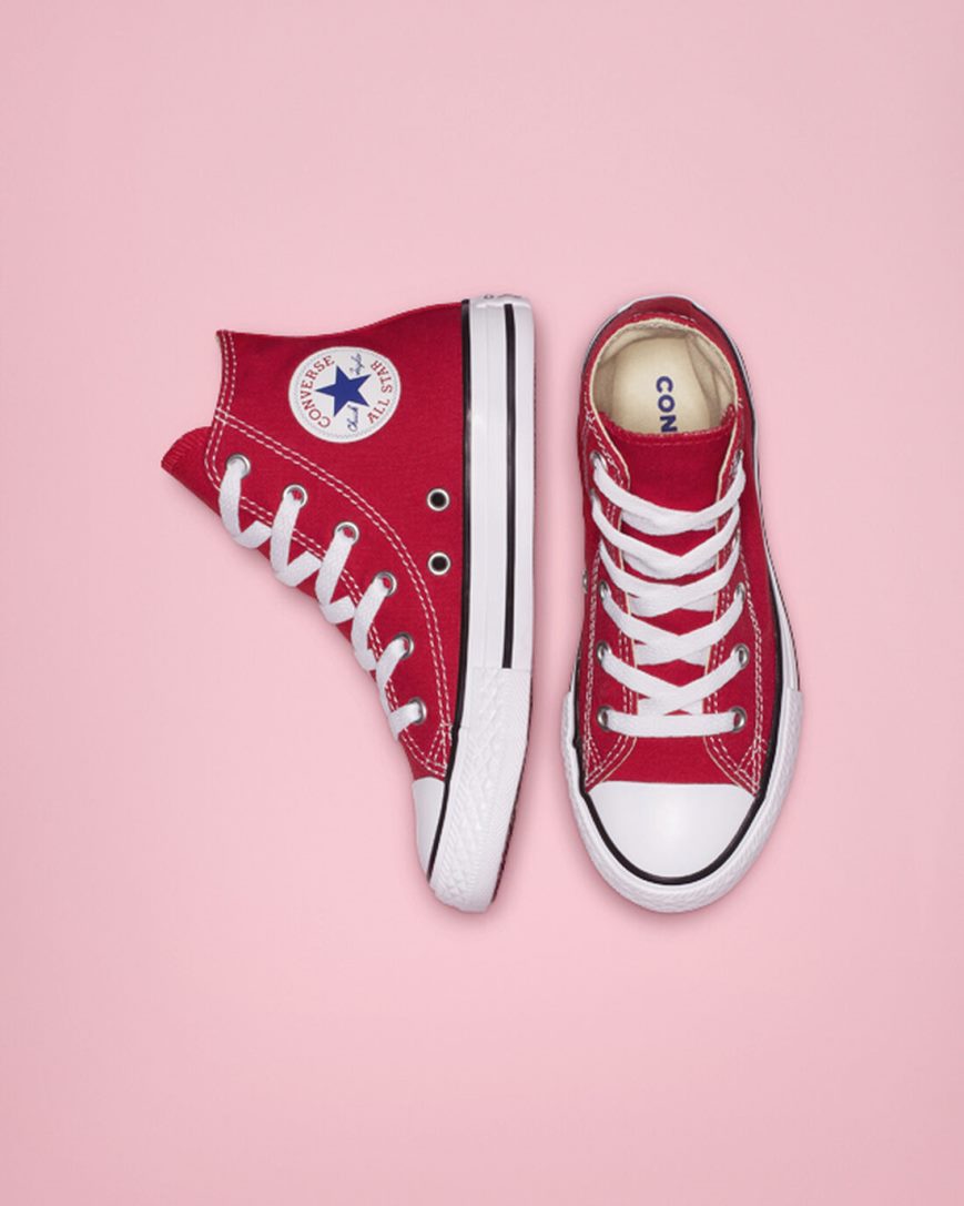 Tenis Converse Chuck Taylor All Star Classicos Cano Alto Menina Vermelhas | PT L01953T